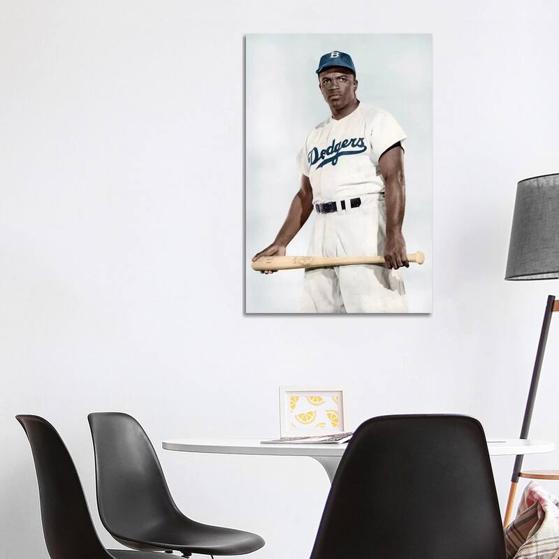 iCanvas "Jackie Robinson (1919-1972)" by Granger Canvas Print - 40x26x1.5
