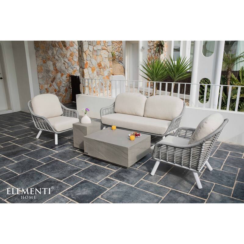 Elementi Home Colorado 40" Square Concrete Coffee Table