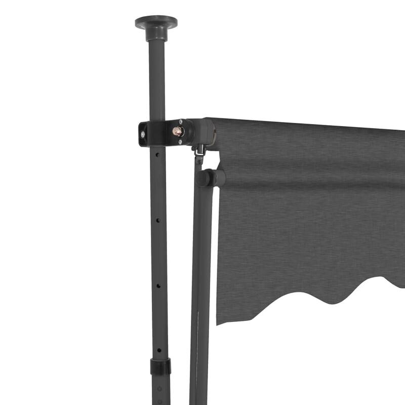 vidaXL Retractable Awning with Hand Crank and LED Sunshade Shelter for Outdoor