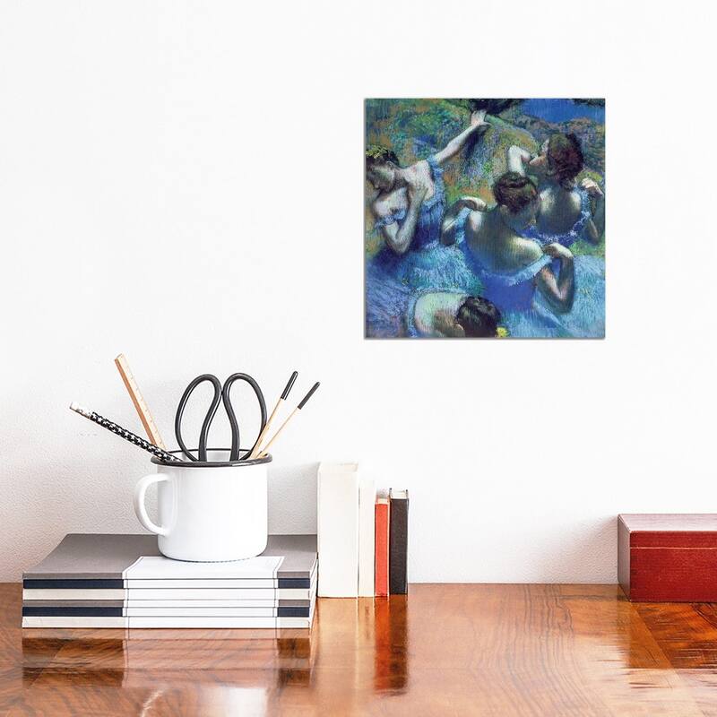 iCanvas "Blue Dancers, c.1899" by Edgar Degas Canvas Print - 12x12x1.5