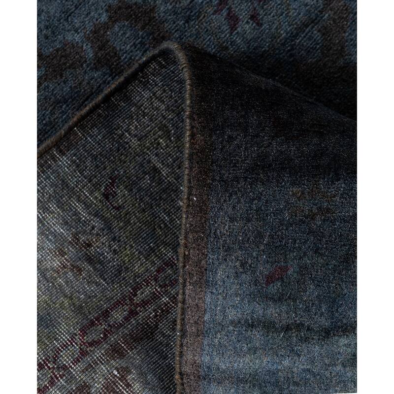 Overdyed One-of-a-Kind Hand-Knotted Area Rug - Gray - 2' 7" x 8' 4"