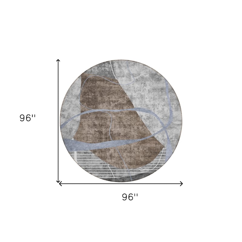 HomeRoots Abstract Transitional Rectangle Outdoor Rug