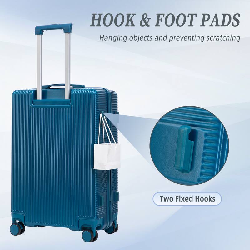 Modern Fashion Luggage Stripes Luggage with Spinner Wheels and Zipper Compartment for Boarding Travel, Set of 3