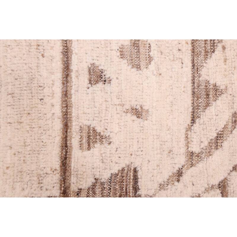 ECARPETGALLERY Hand-knotted Pak Finest Marrakesh Ivory Wool Rug - 9'5 x 11'11