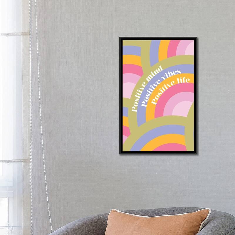 iCanvas "Positive Rainbows" by Dominique Vari Framed