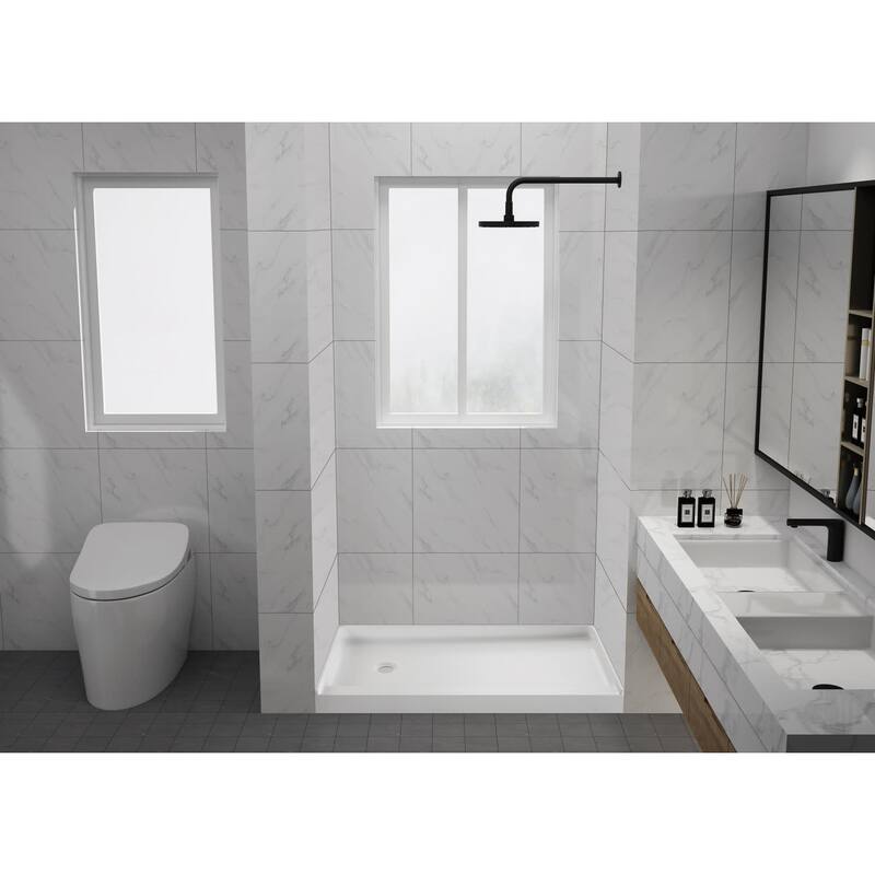 Kingston Brass Bonaire 60" x 32" Rectangular Shower Base with Single