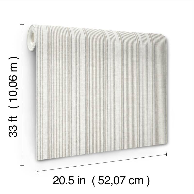 A-Street Prints Ayanna Neutral Striped Wallpaper