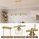 preview thumbnail 8 of 56, 4/5-Light Kitchen Island Pendant Light Fixture with Clear Glass Shades