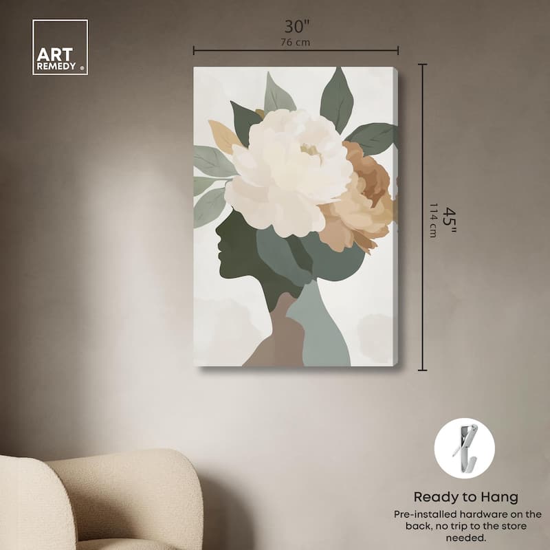 Floral Headpiece I Canvas by Art Remedy, Gallery Wrapped