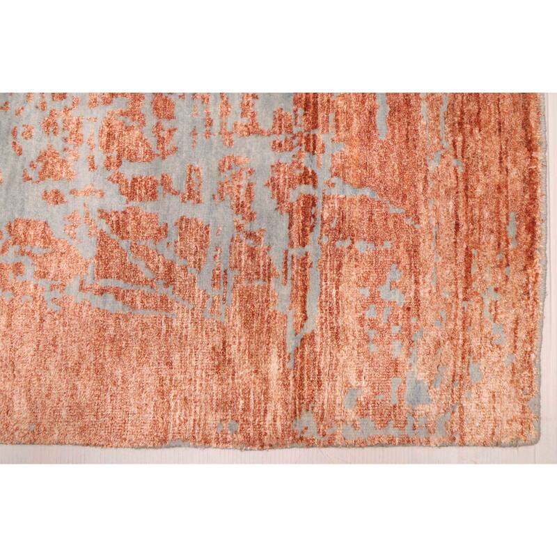 ECARPETGALLERY Hand-knotted Legacy Light Blue Silk, Wool Rug - 8'1 x 10'1