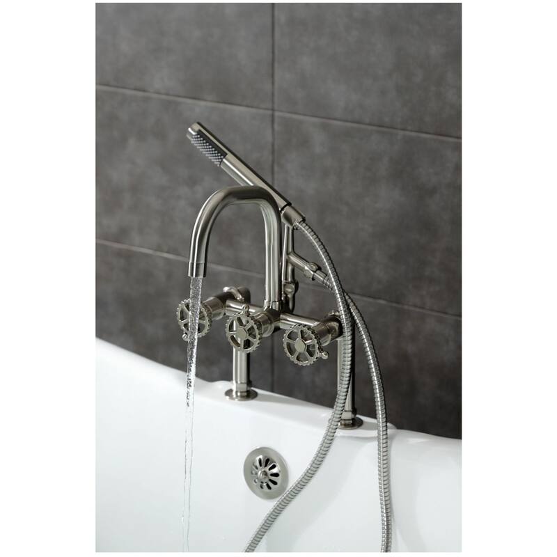 Kingston Brass AE840.CG Fuller Deck Mounted Tub Filler with Built-In