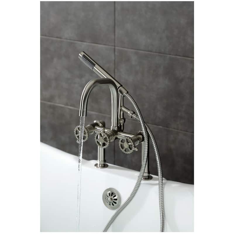 Kingston Brass AE840.CG Fuller Deck Mounted Tub Filler with Built-In