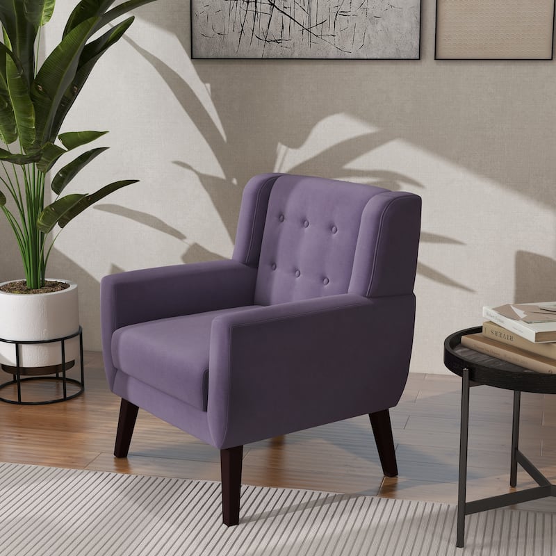 Modern Accent Chair Velvet Armchair - 28.9"W x 35.1"H x 29.5"D