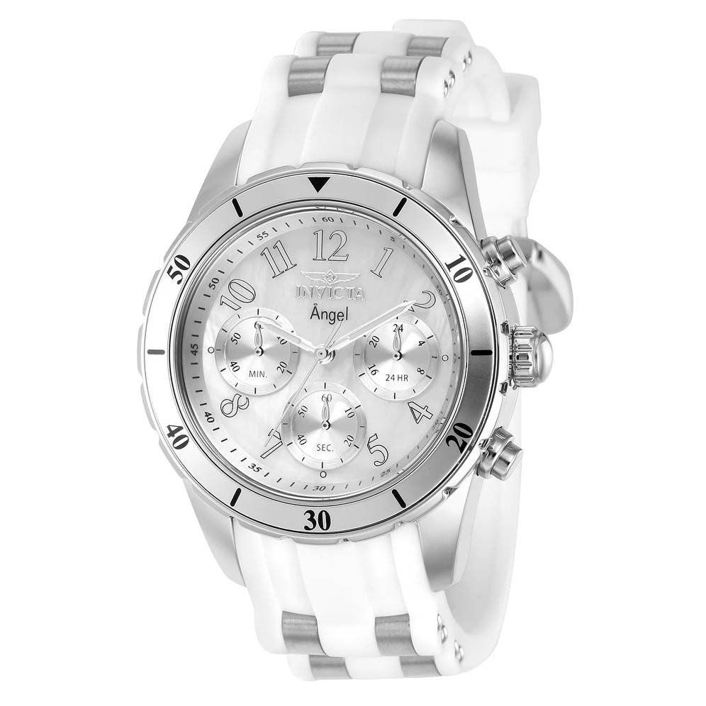 Invicta Women's 37347 Angel Quartz Chronograph White Dial Watch