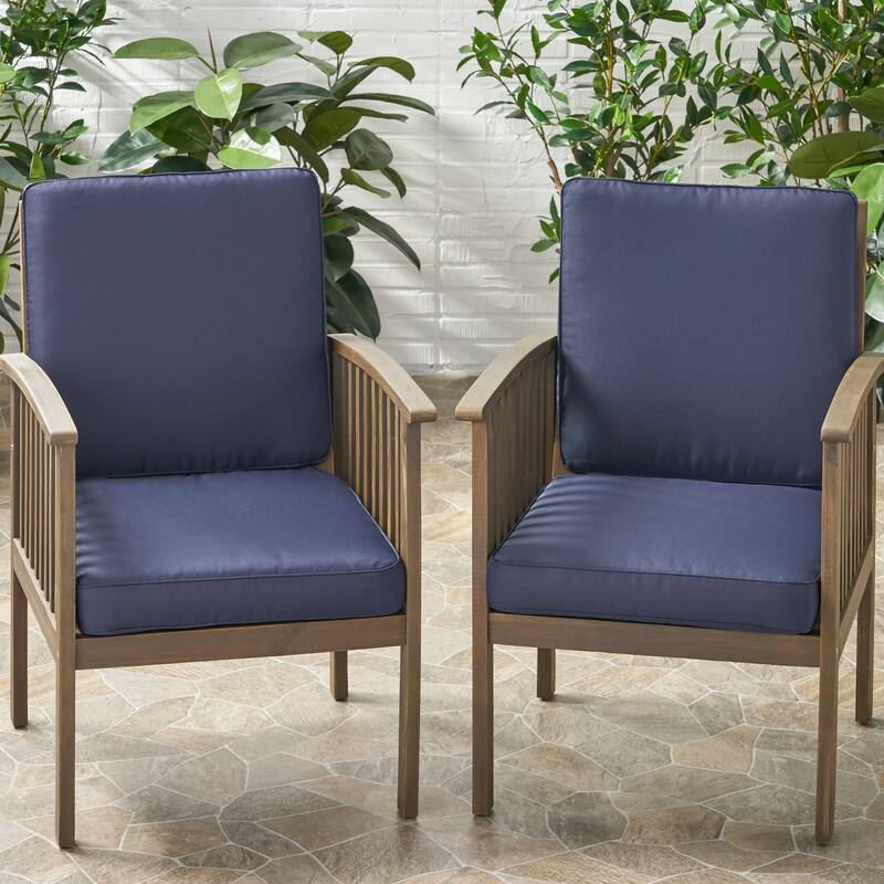 Coesse Outdoor Water Resistant Fabric Club Chair Cushions (Set of 2) by Christopher Knight Home