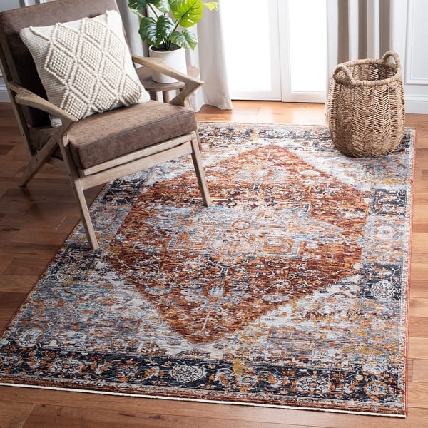 slide 2 of 10, SAFAVIEH Limitee Sumeyya Traditional Oriental Vintage Rug 3' x 5' - Beige/Rust