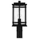 preview thumbnail 2 of 5, McAlister 1-Light Earth Black Outdoor Post Lantern