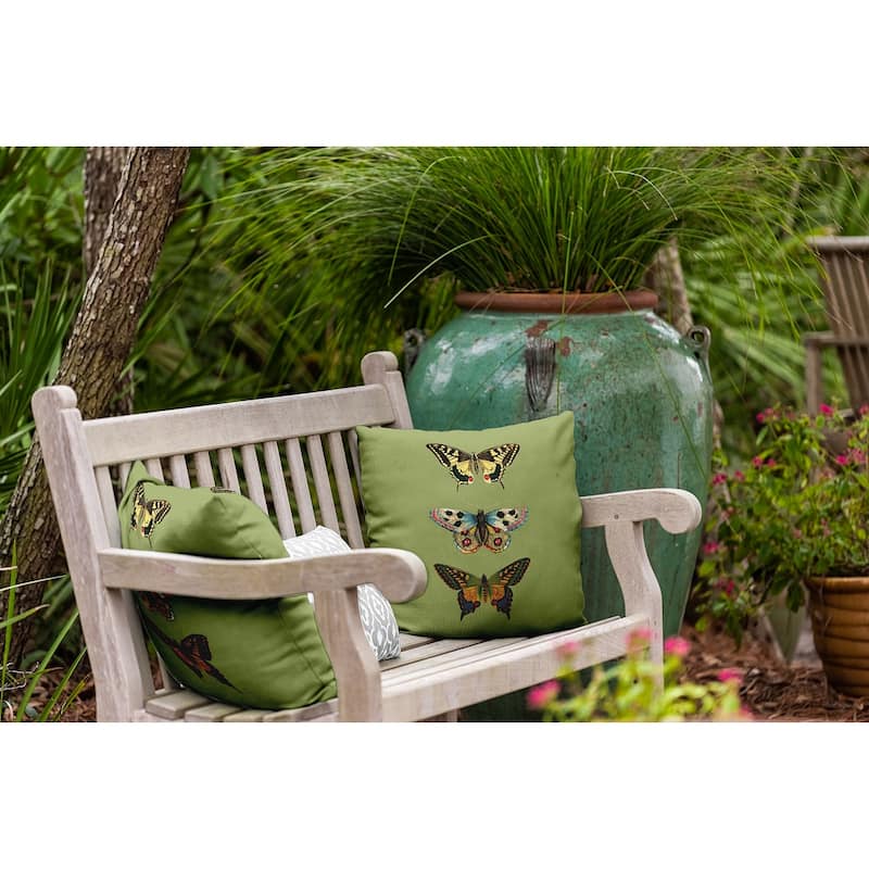 Butterflies Polyester Indoor/Outdoor Pillow