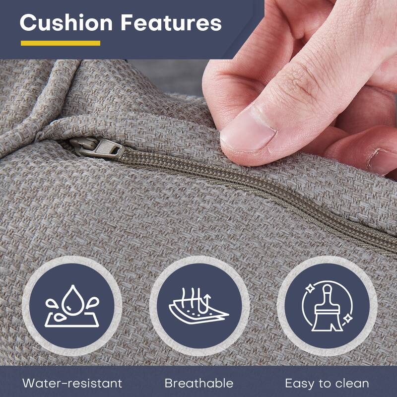 Gymojoy Outdoor Rattan Chairs with Armrest Chair Weather-resistance