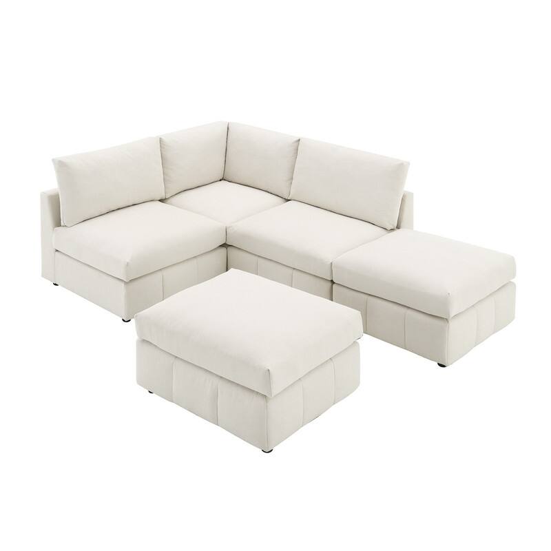93 "modern sectional sofa, vertical stripes, 5 seat armless sofa