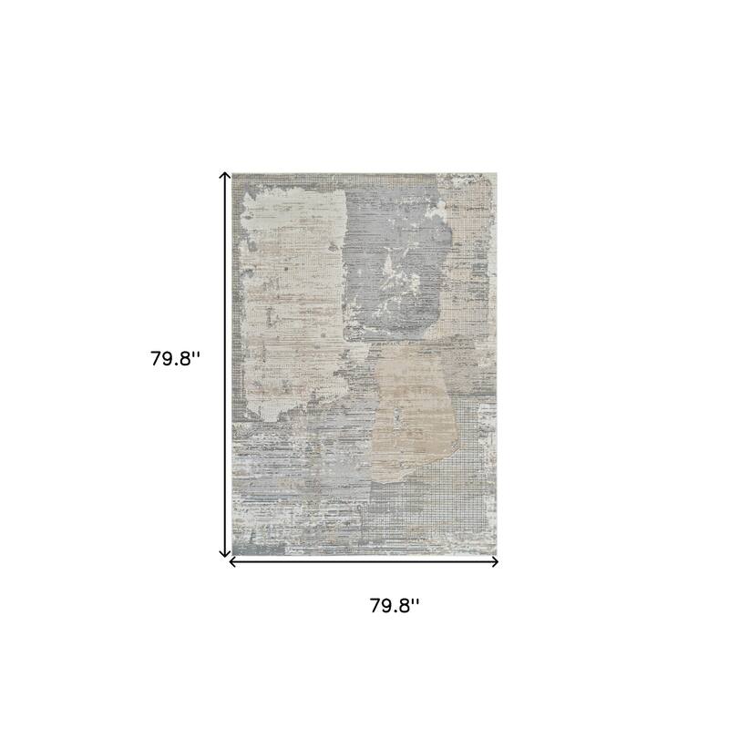 Bibiz Distressed Abstract Modern Stain Resistant Woven Area Rug By HomeRoots