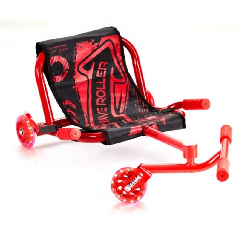 Ride on Scooter Zig-Zag Motion Drift Cart with Comfortable Handle and Steel Frame Ideal for Kids - 37.8” x 17.3” x 11.2”