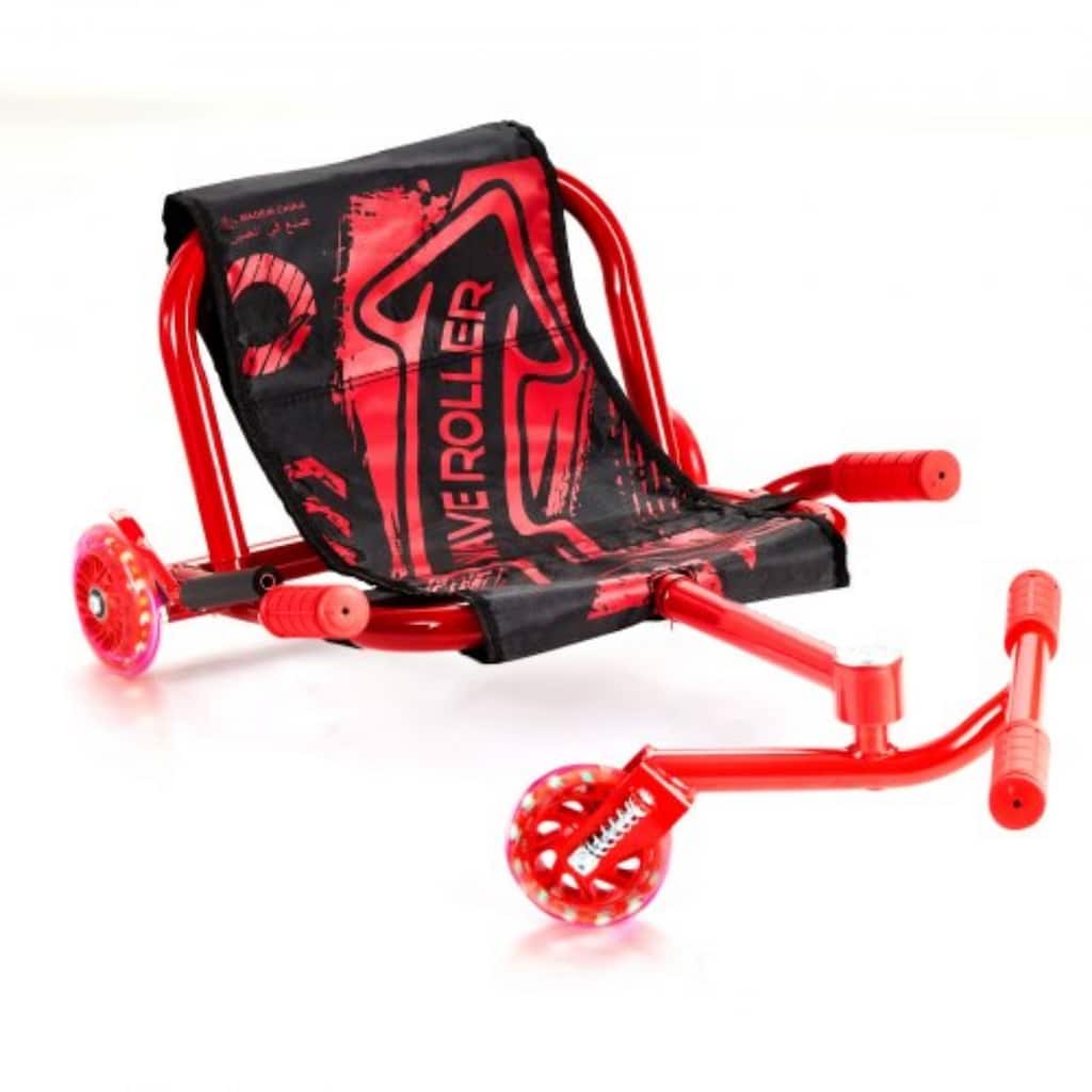 Ride on Scooter Zig-Zag Motion Drift Cart with Comfortable Handle and Steel Frame Ideal for Kids - 37.8” x 17.3” x 11.2”