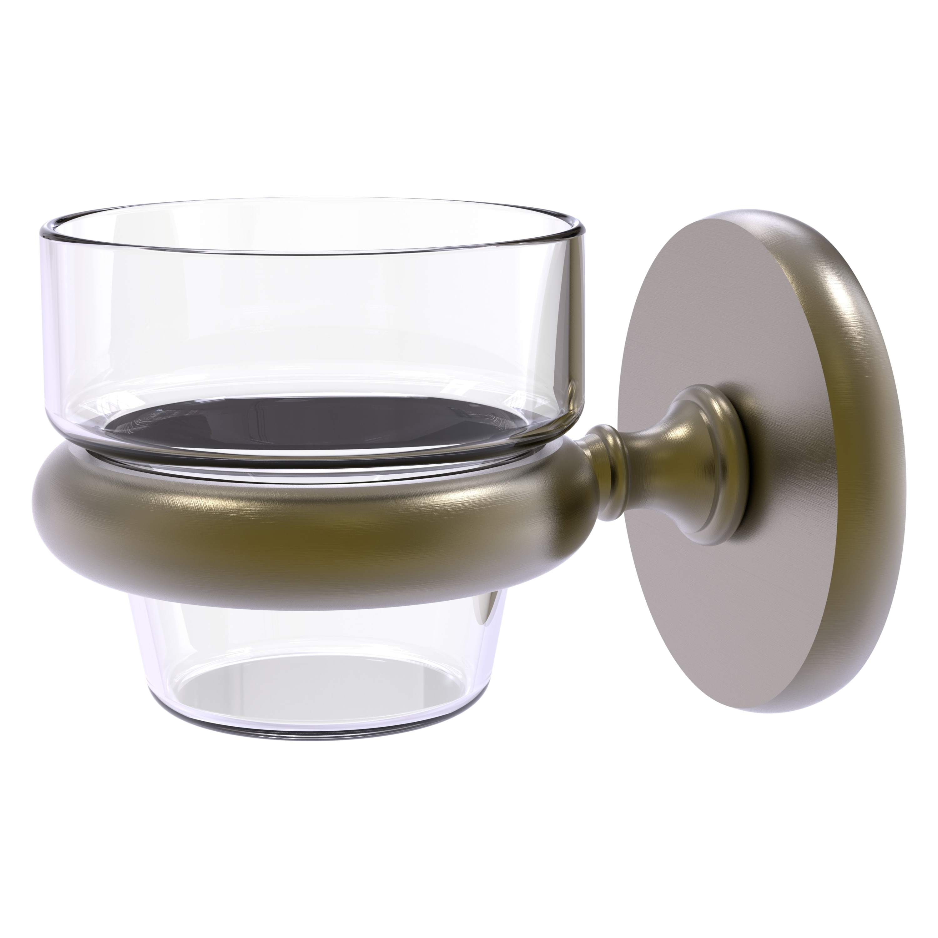 Allied Brass Skyline Unlacquered Brass Tumbler and Toothbrush Holder in the  Toothbrush Holders & Tumblers department at