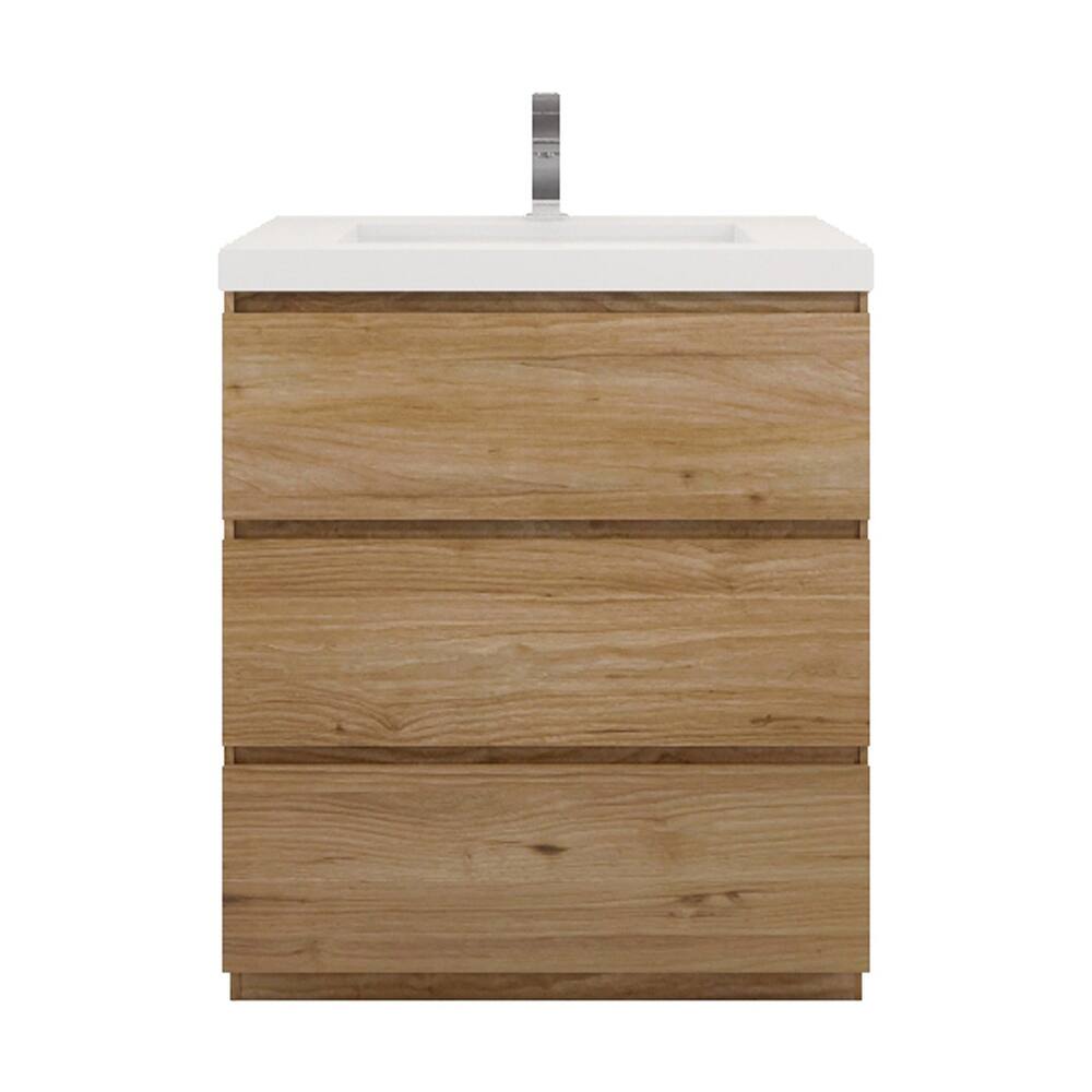 Aron 30'' Freestanding Vanity with Reinforced Acrylic Sink