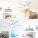 preview thumbnail 10 of 16, Vaczon 48" Modern White Bedroom Smart LED Ceiling Fan with Remote and App