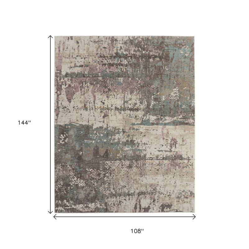 HomeRoots Abstract Industrial Rectangle Area Rug