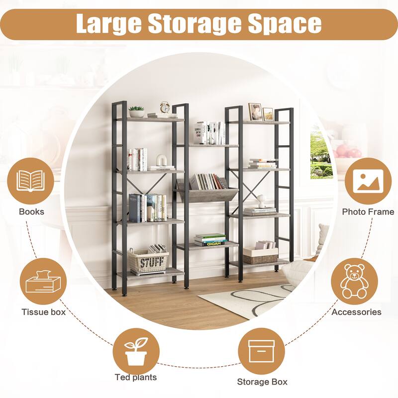 Futzca Bookshelf,Large Etagere Bookcase