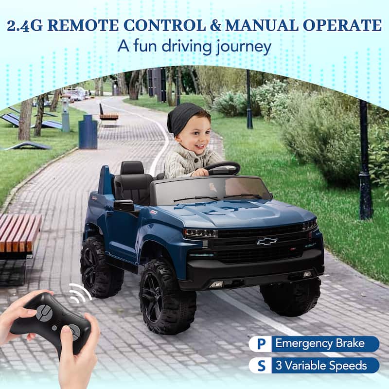 24V 2-Seater Truck Licensed Chevrolet Silverado Ride On Toy