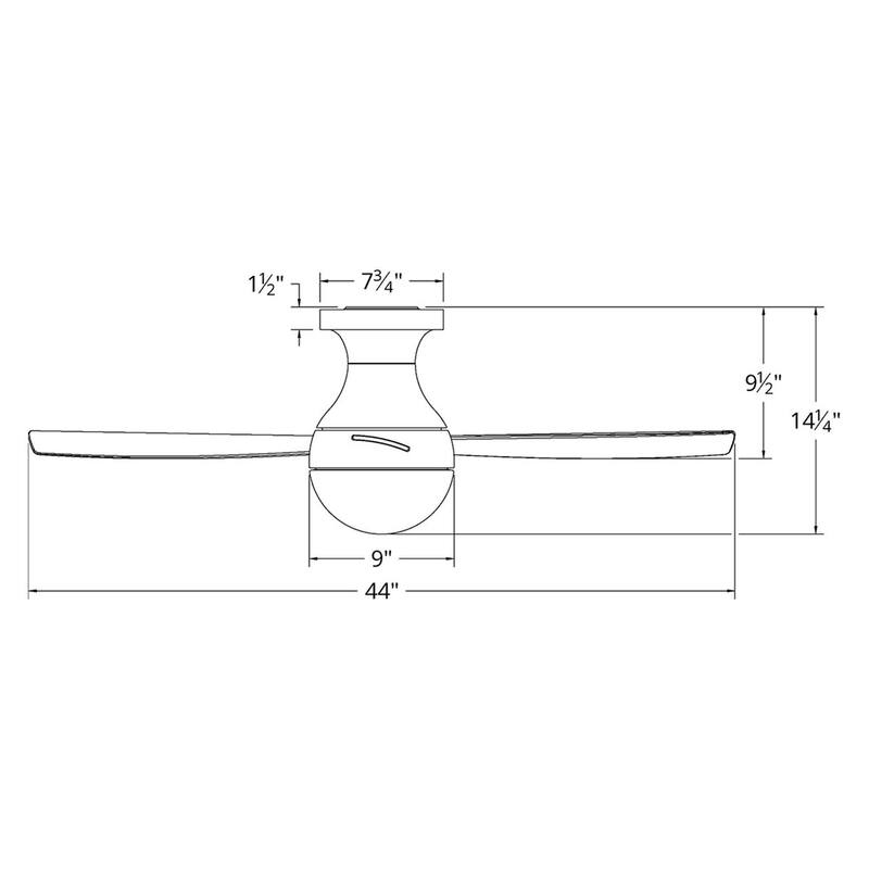 Orb 3-Blade 54in Smart Compatible Flush Mount Ceiling Fan in Matte White with Remote Control
