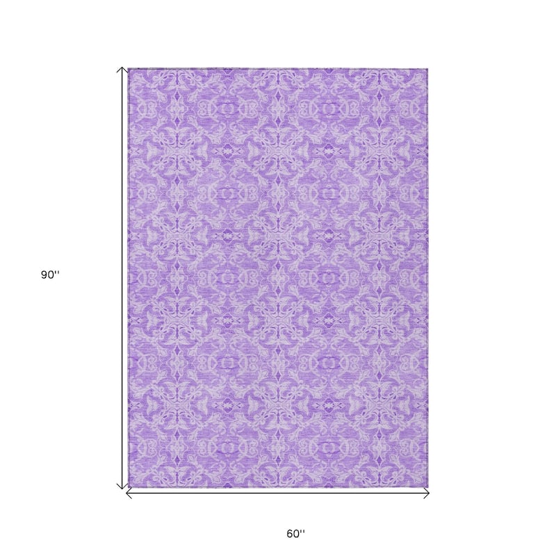 HomeRoots Medallion Transitional Rectangle Outdoor Rug