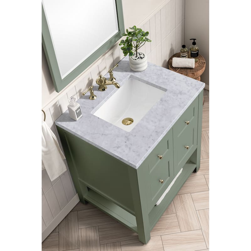 James Martin Vanities Breckenridge 30" Single Vanity, Smokey Celadon