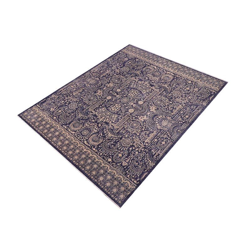 Classic Ziegler Everett Gray Beige Hand-Knotted Wool Rug - 11'9'' x 14'7''