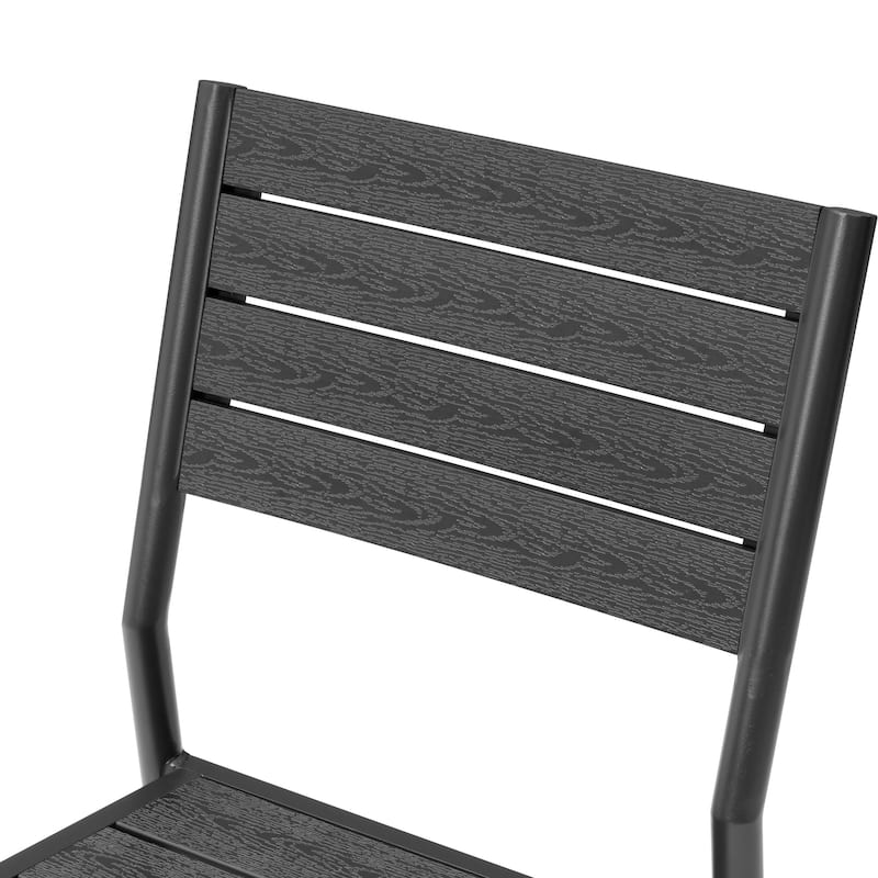 VredHom Outdoor Stackable Aluminum Patio Dining Chairs - Set of 2