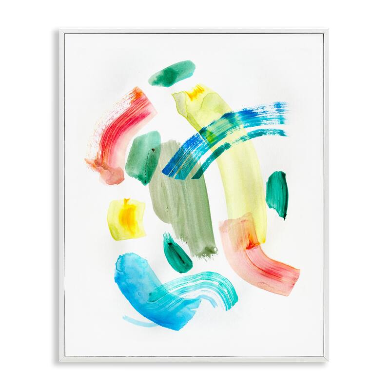 Stupell Curved Retro Abstraction Framed Giclee Art Design By Gemma Bardot - 11 x 14 - White