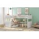 preview thumbnail 4 of 9, Twin Size Bunk Bed with Attached Loft, 2-Drawers for Storage, Play or Study Space Below, Stylish White Design