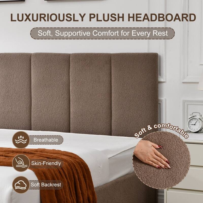 Full Size Lift-Up Storage Bed, White