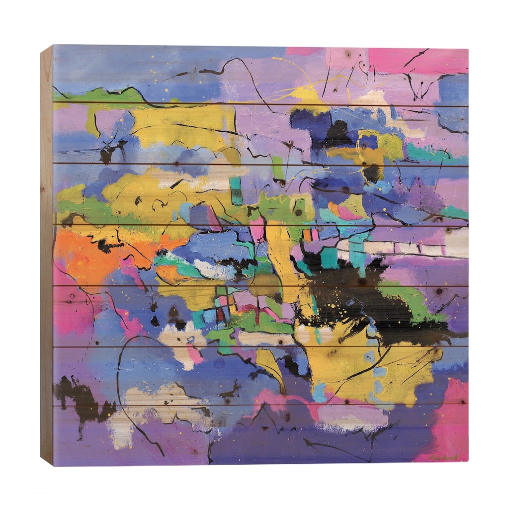 Summer Leaves Print On Wood by Pol Ledent - Multi-Color