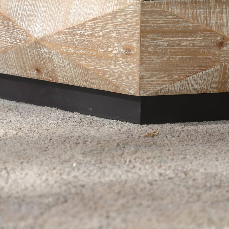 Solid Wood Octagon Coffee Table