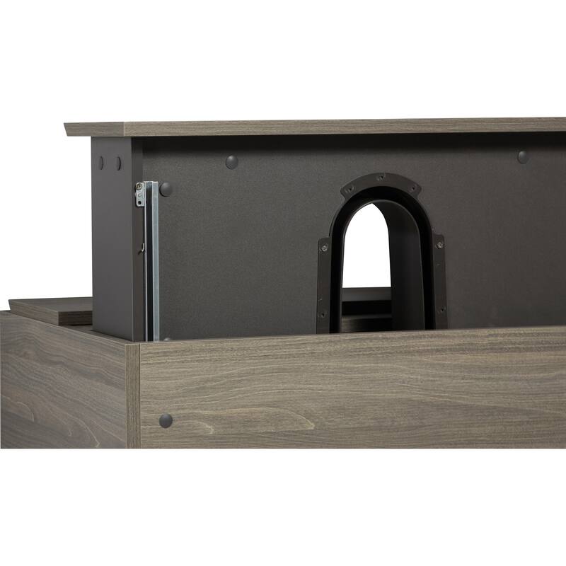 35.5-Inch Floating Bathroom Vanity with Glossy Resin Sink, Ash Grey Color, Wall-Mounted Design, 2 Drawers