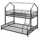 preview thumbnail 21 of 43, Metal House Bunk Bed, Twin over Full