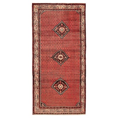 ECARPETGALLERY Hand-knotted Andelz Red Wool Rug - 4'9 x 9'5