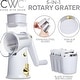 preview thumbnail 13 of 13, COOK WITH COLOR Rotary Cheese Grater with Handle Counter Suction Base 5 Blade Cheese Shredder Vegetable Chopper and Mandolin
