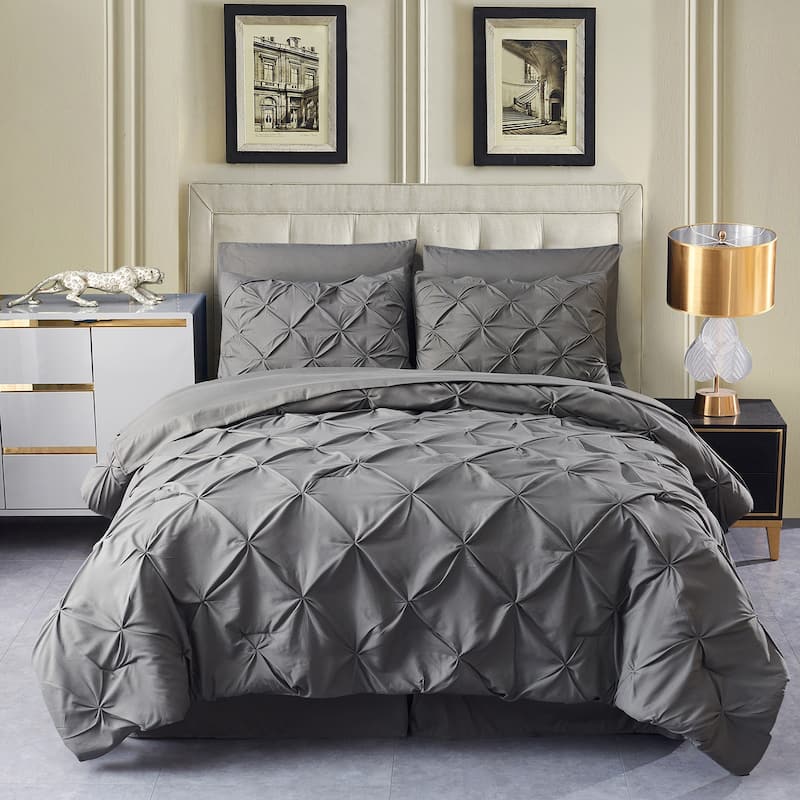 8 Pieces Bed in A Bag Pink Comforter Sets Bed Set