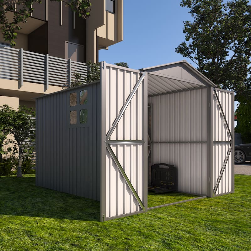 Outdoor Steel Storage Shed With Window ,Metal Garden Sheds