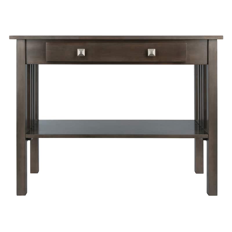 Stafford Console Hall Table, Oyster Gray - 40 x 17.87 x 29.92 inches
